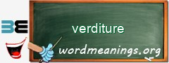 WordMeaning blackboard for verditure